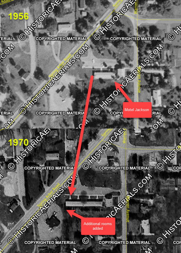 Motel Jackson - 1956 And 1970 Aerial Photo